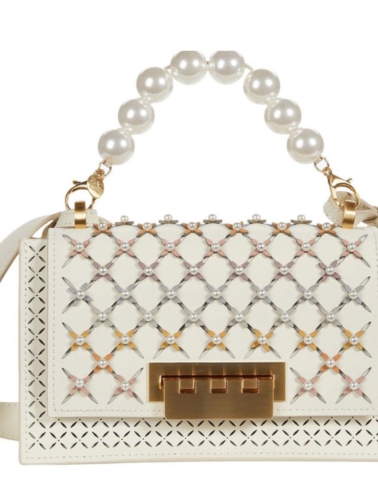 ZAC Zac Posen Handbags - ZAC Zac Posen Earthette Top Handle and Shoulder Bag in Swan with Gold Hardware